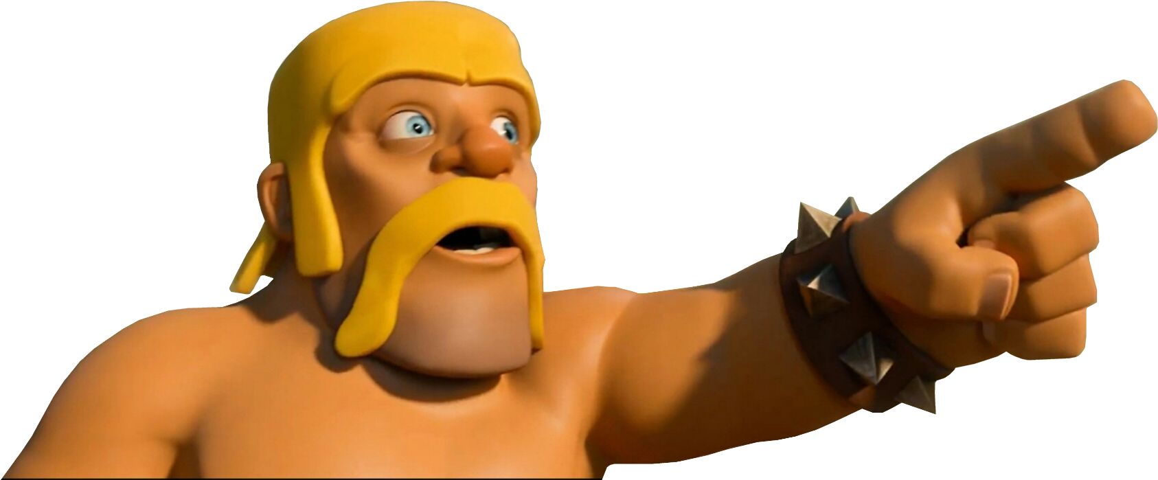 Clashof Clans Barbarian Pointing PNG Image