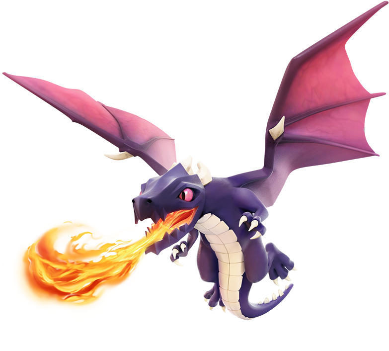 Clashof Clans Dragon Breathing Fire PNG Image