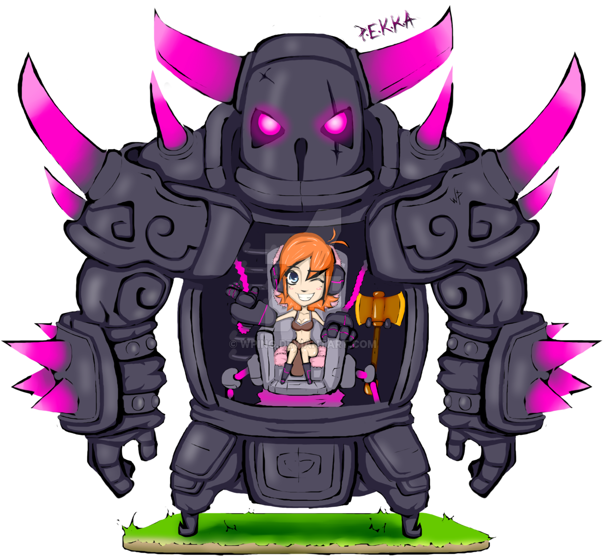 Clashof Clans P. E. K. K. Aand Villager Artwork PNG Image