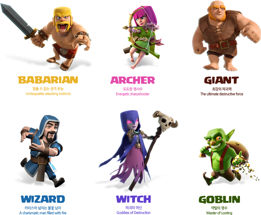 Clashof Clans Troops Showcase PNG Image