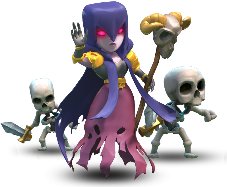 Clashof Clans Witchand Skeletons PNG Image