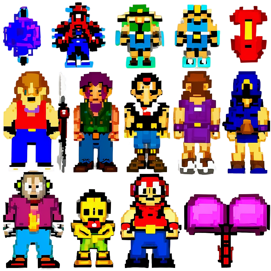 Classic 16 Bit Characters Png Ypo60 PNG Image