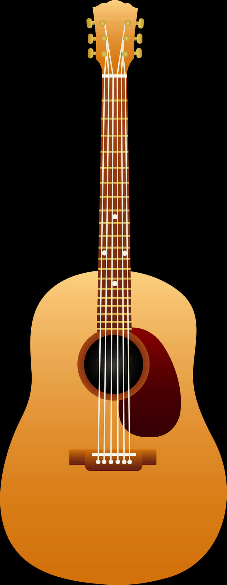 Classic Acoustic Guitar PNG Image