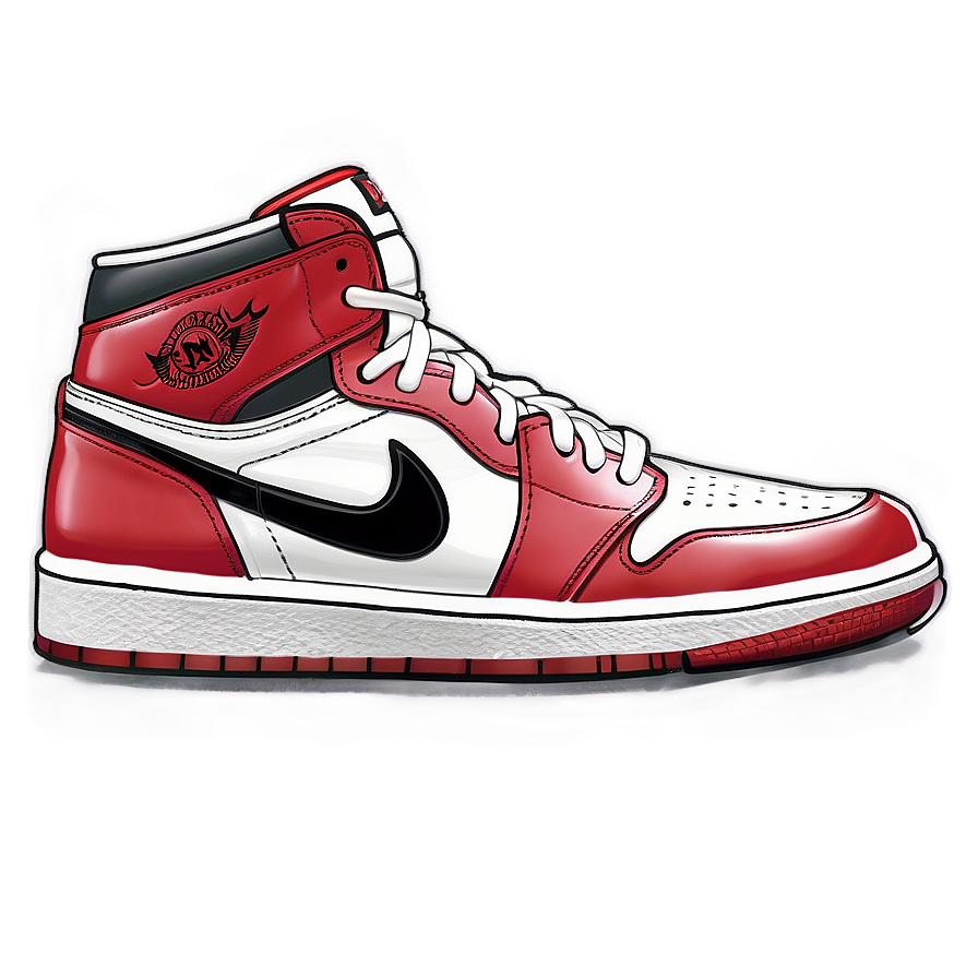 Classic Air Jordan 1 Design Png Vln23 PNG Image