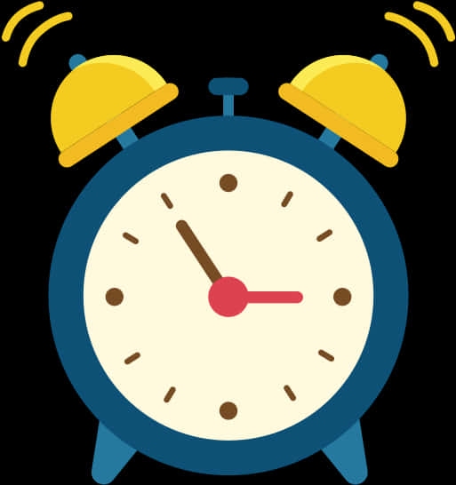 Classic Alarm Clock Illustration PNG Image