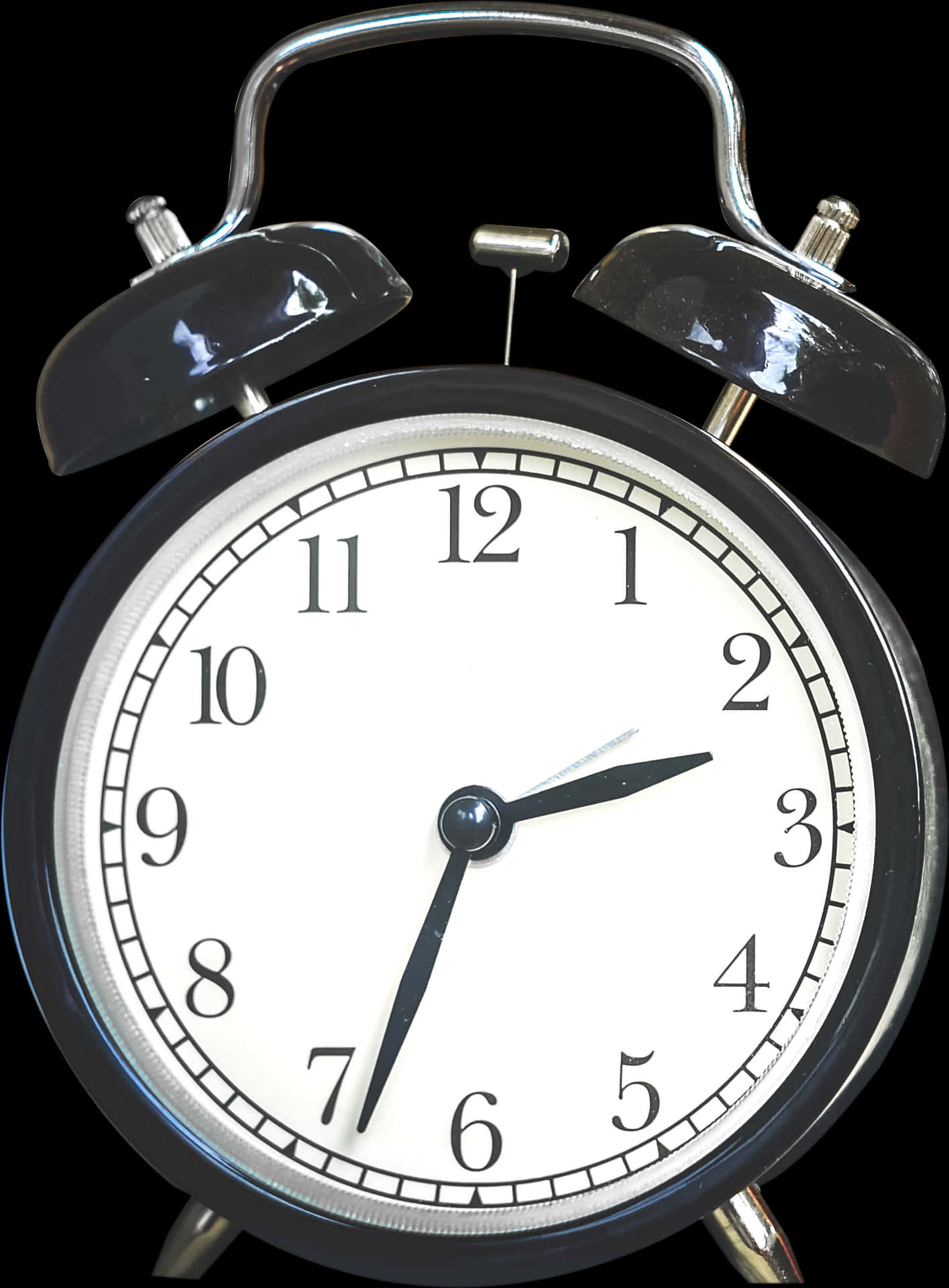 Classic Alarm Clock Isolated PNG Image