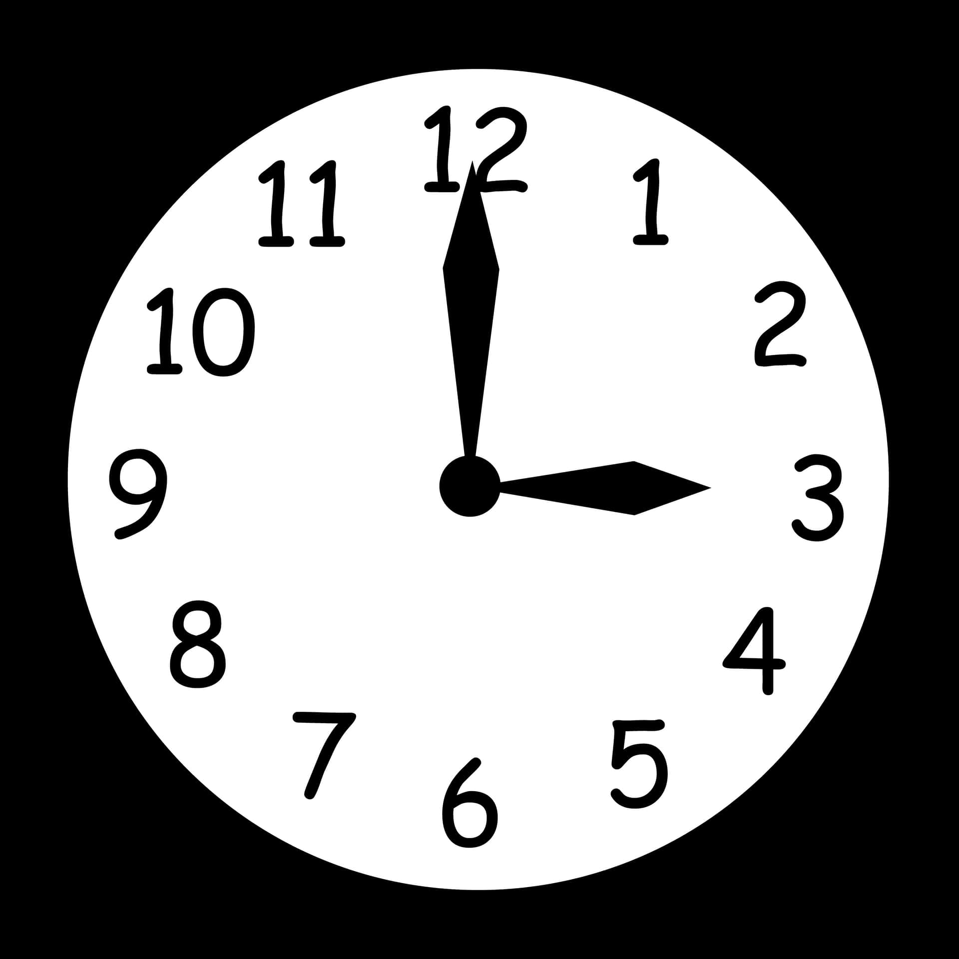 Classic Analog Clock Face PNG Image