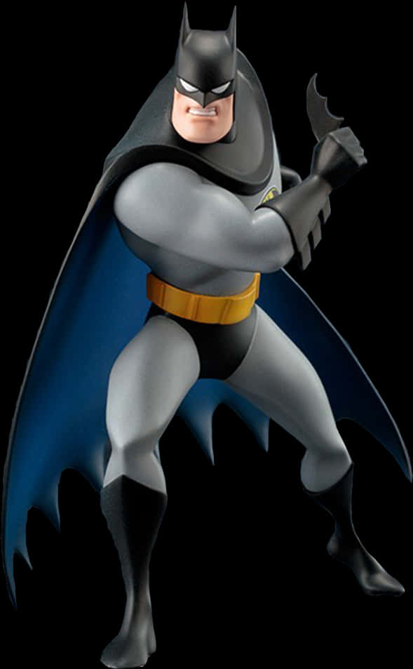 Classic Animated Batman Pose PNG Image