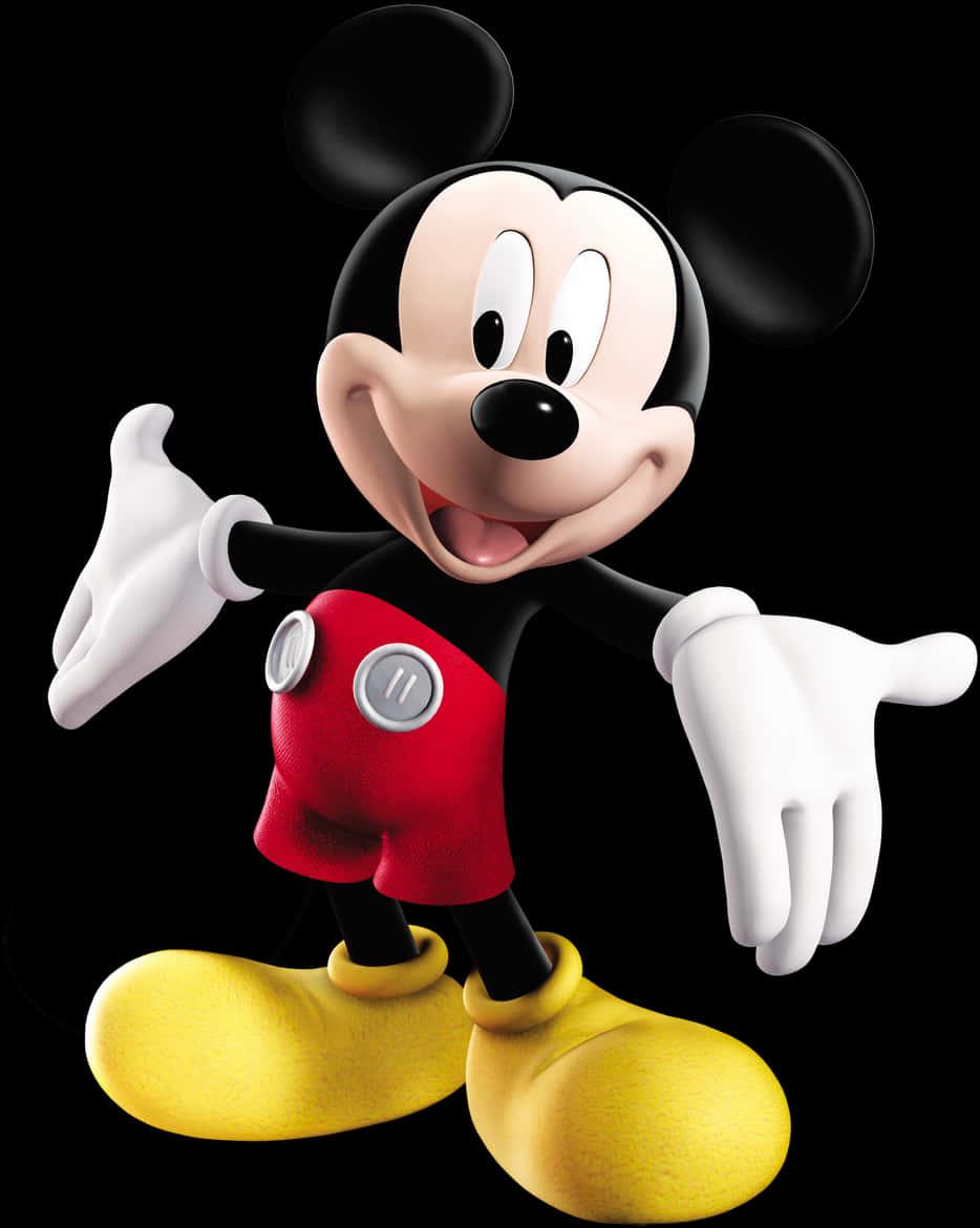 Classic Animated Character Pose PNG Image