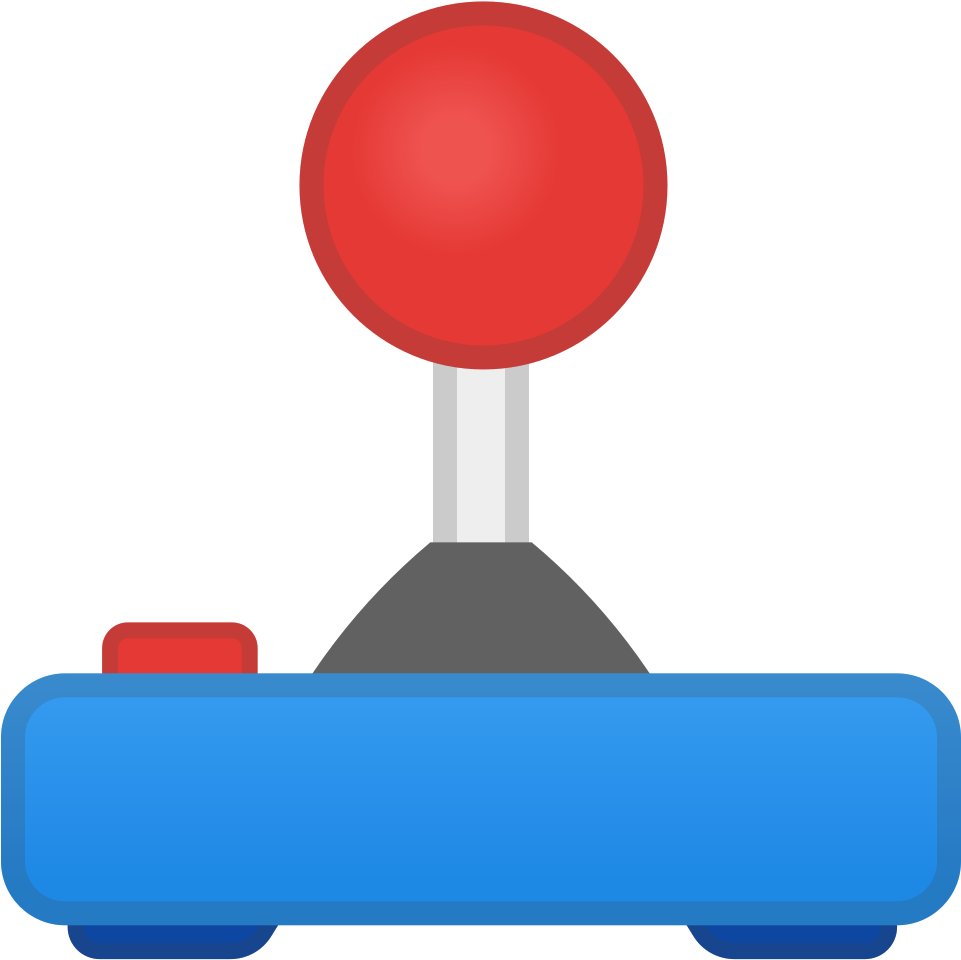 Classic Arcade Joystick Vector PNG Image