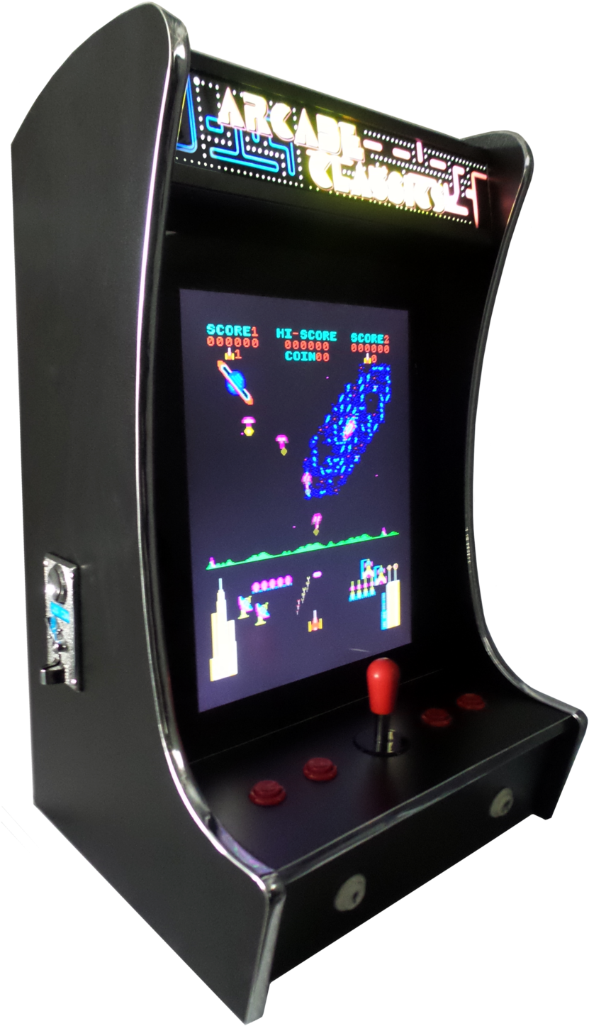 Classic Arcade Machine Display PNG Image