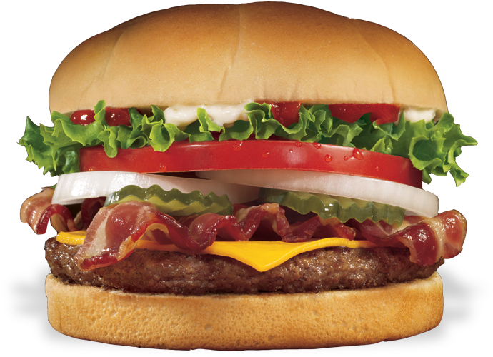 Classic Bacon Cheeseburger PNG Image