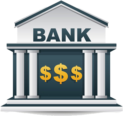 Classic Bank Building Icon PNG Image