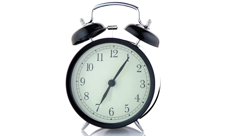 Classic Black Alarm Clock PNG Image