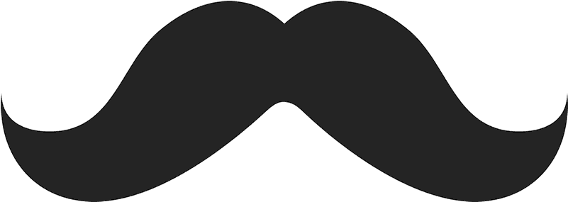 Classic Black Moustache Icon PNG Image