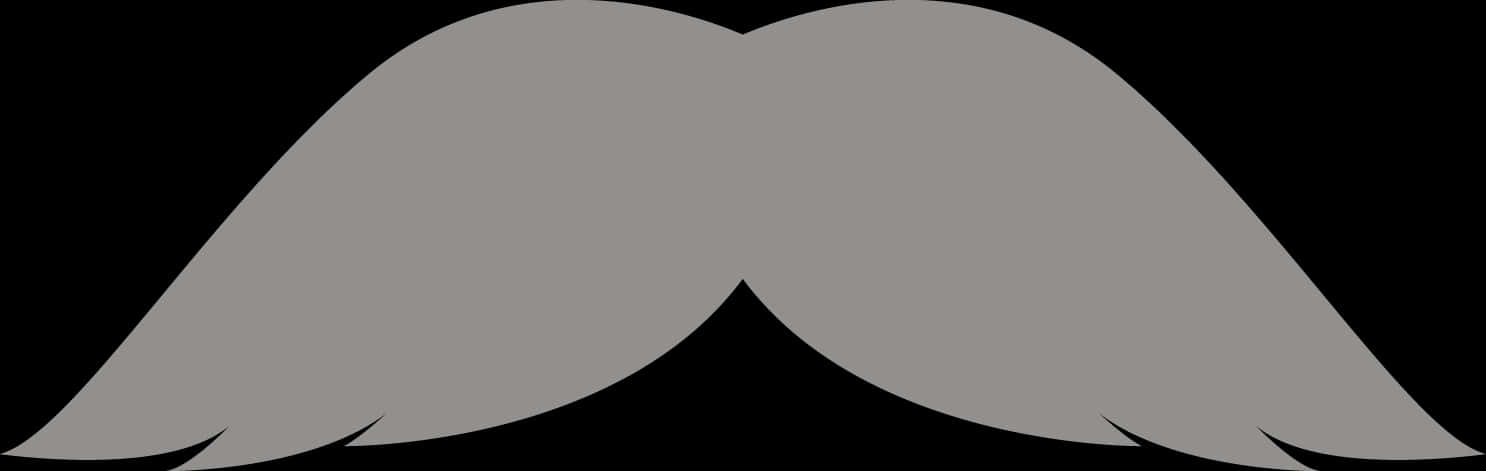 Classic Black Mustache Vector PNG Image