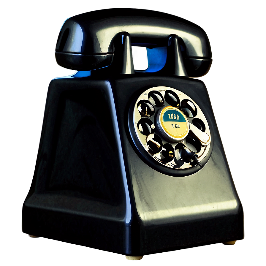 Classic Black Rotary Phone Png Wwd PNG Image