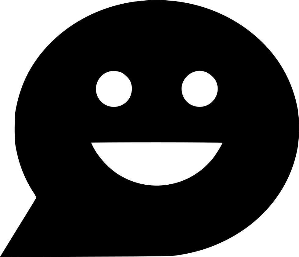 Classic Black Smiley Face PNG Image