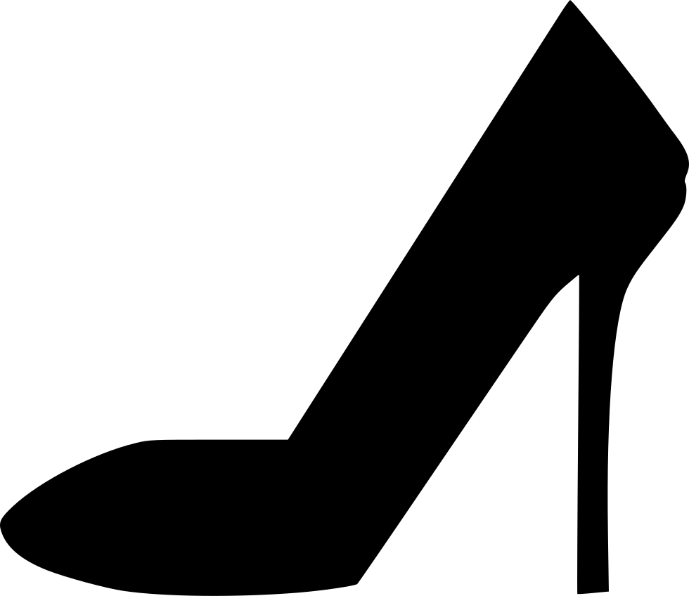 Classic Black Stiletto Heel PNG Image