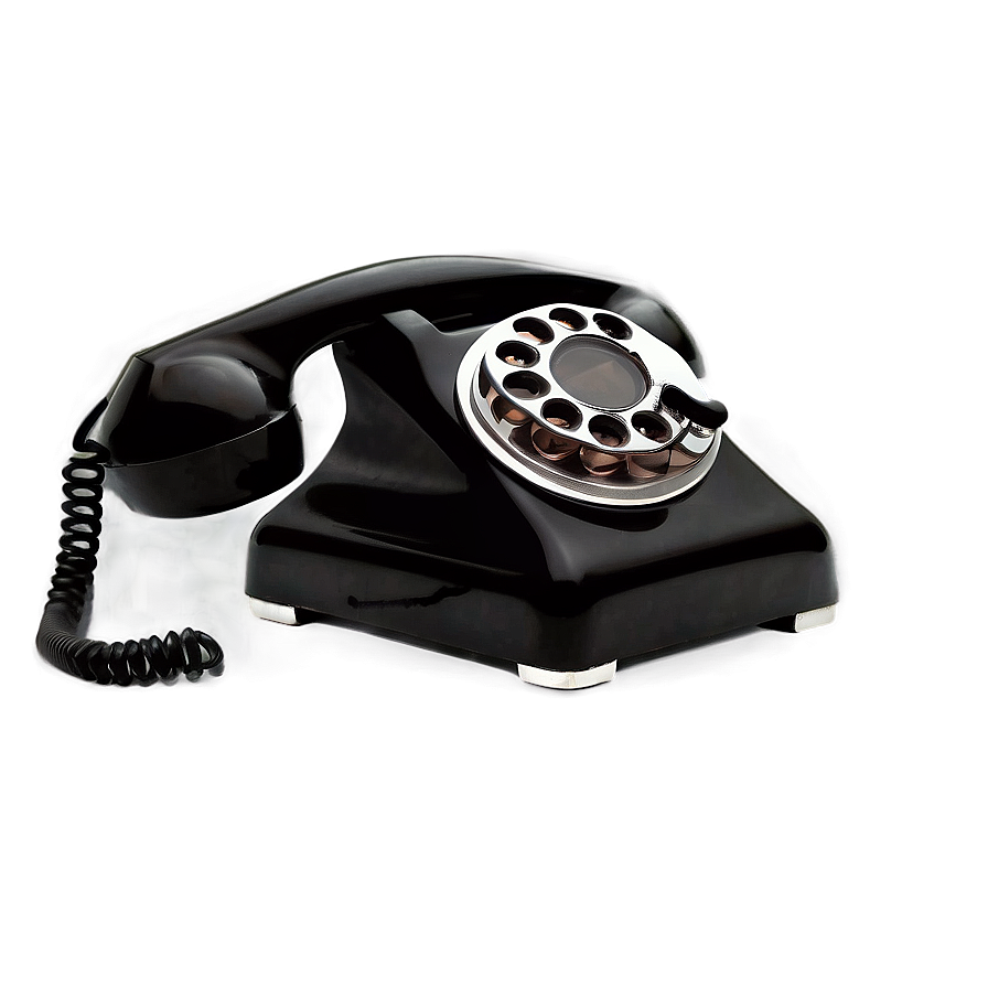 Classic Black Telephone Png Kqo PNG Image