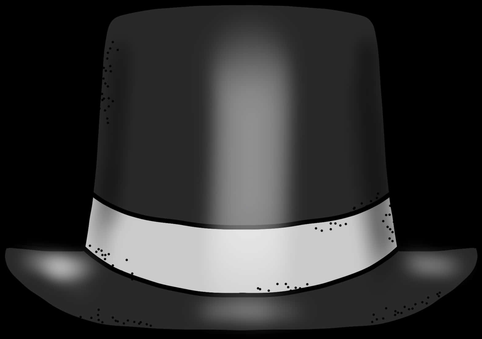 Classic Black Top Hat Illustration PNG Image