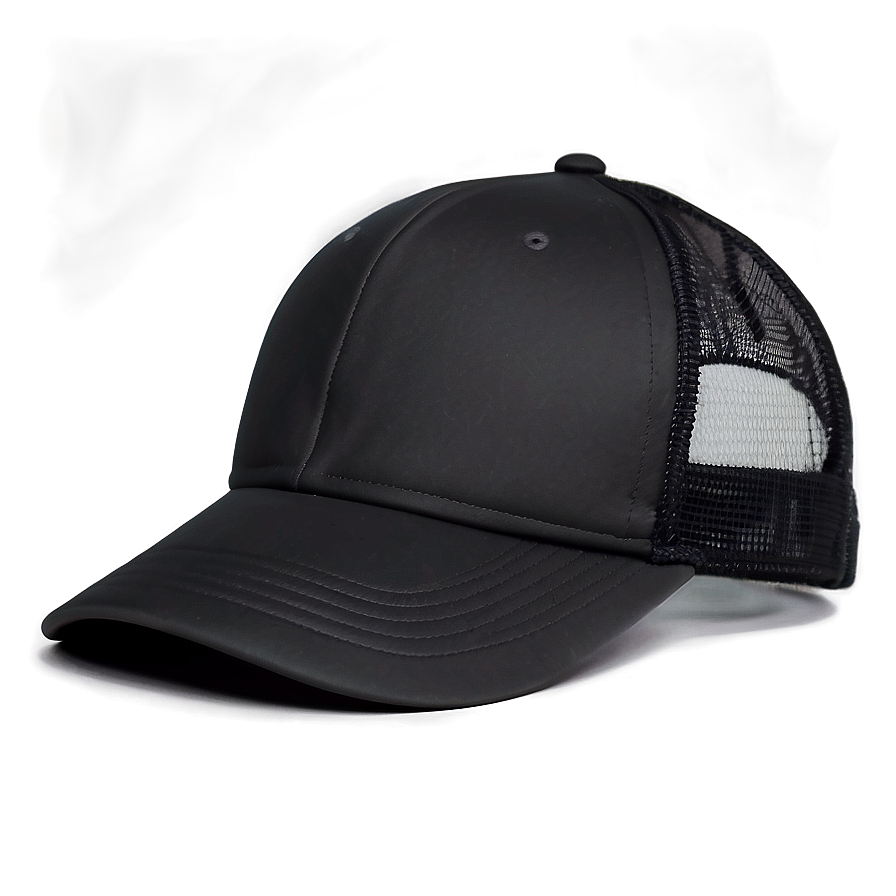 Classic Black Trucker Cap Png Pcp9 PNG Image