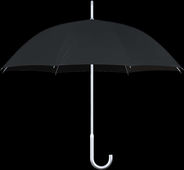 Classic Black Umbrella PNG Image