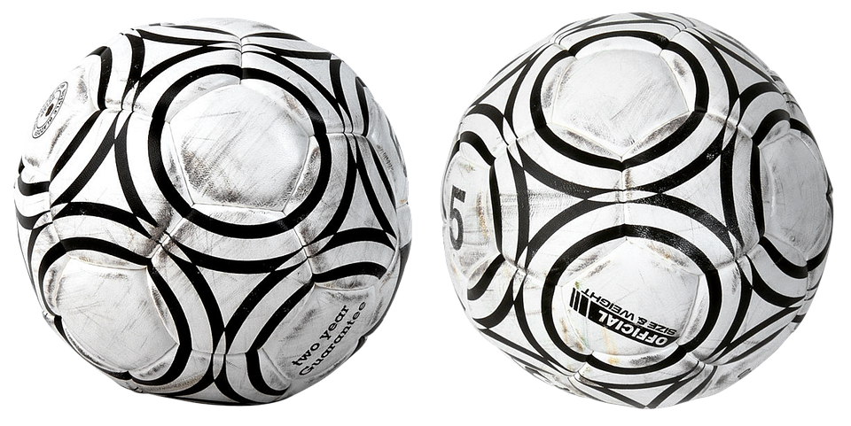 Classic Blackand White Soccer Balls PNG Image