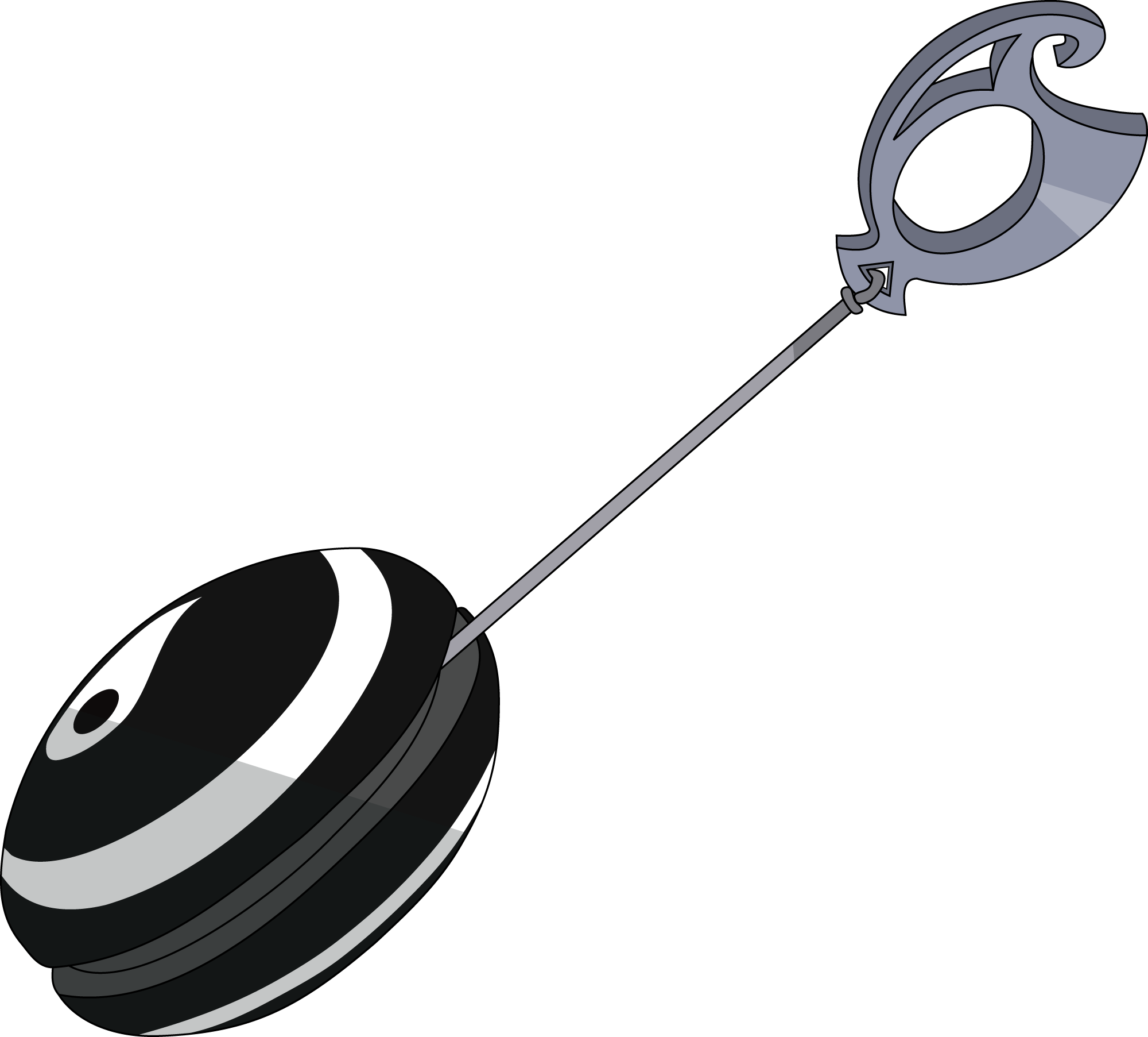 Classic Blackand White Yo Yo PNG Image