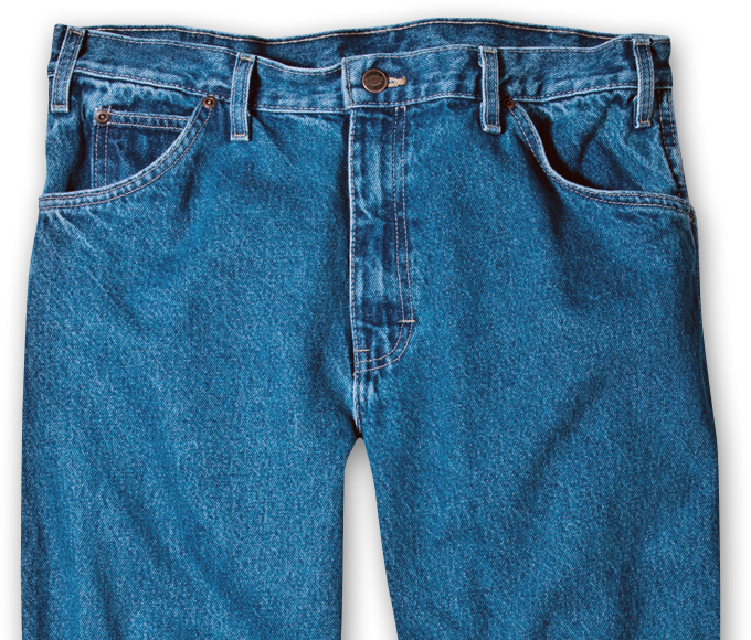 Classic Blue Jeans Front View PNG Image