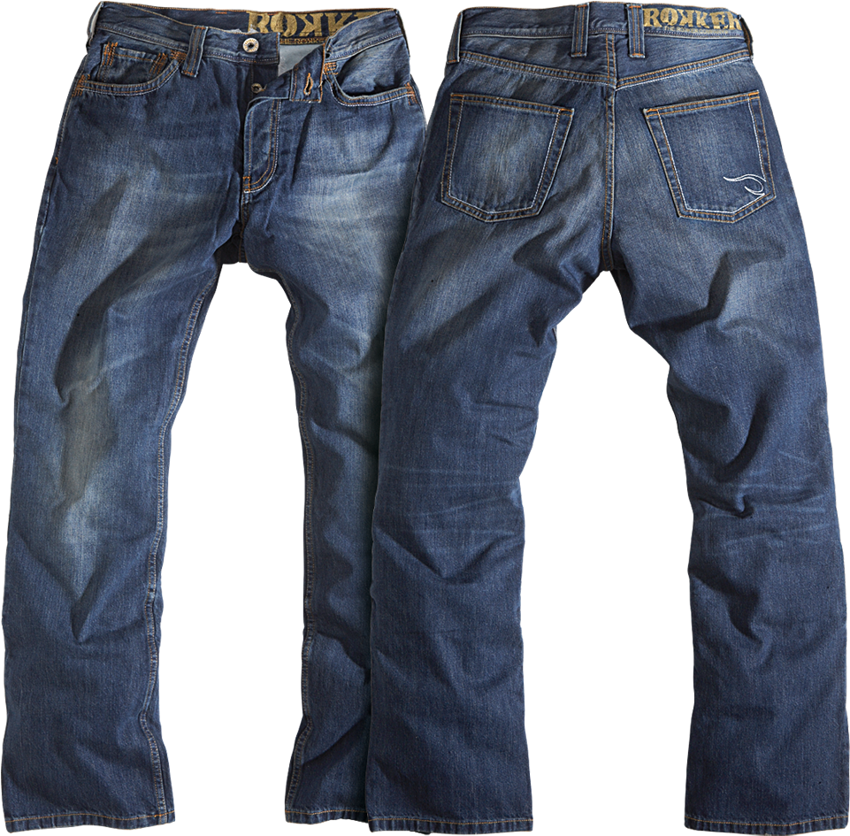 Classic Blue Jeans Standing PNG Image