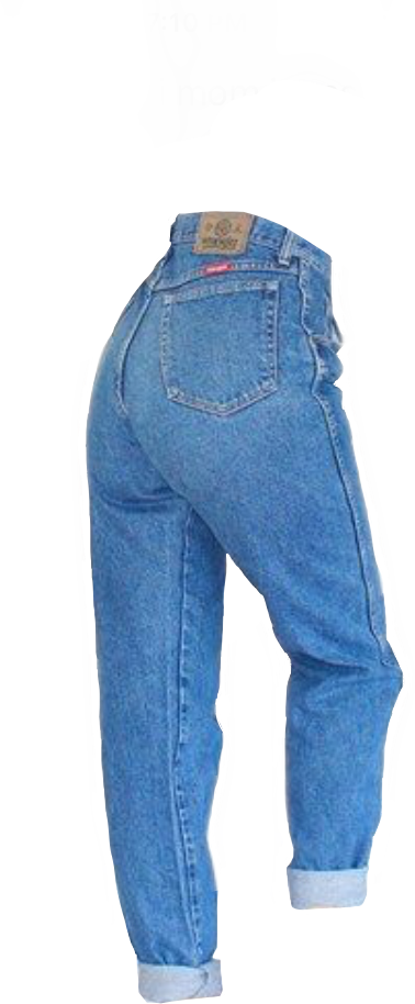 Classic Blue Jeans Standing PNG Image