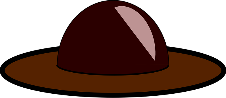 Classic Bowler Hat Illustration PNG Image