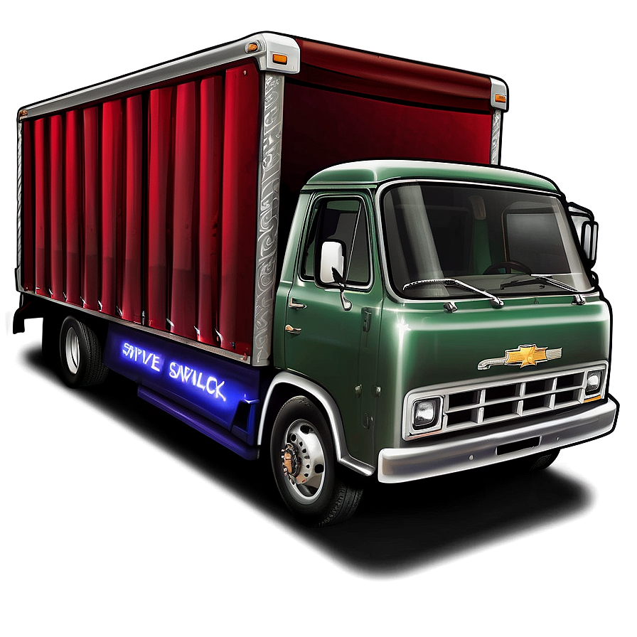 Classic Box Truck Drawing Png Rqq PNG Image