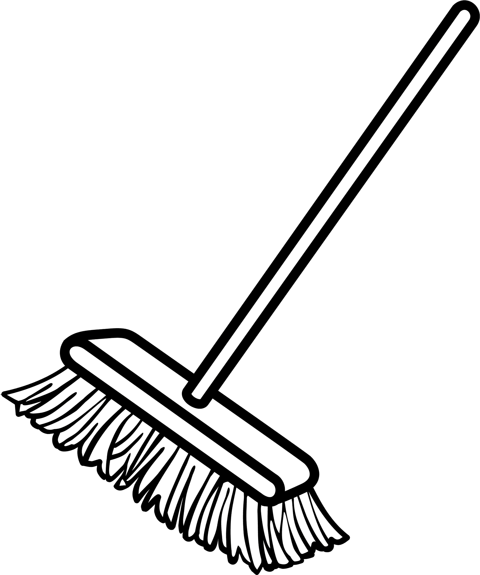 Classic Broom Illustration PNG Image