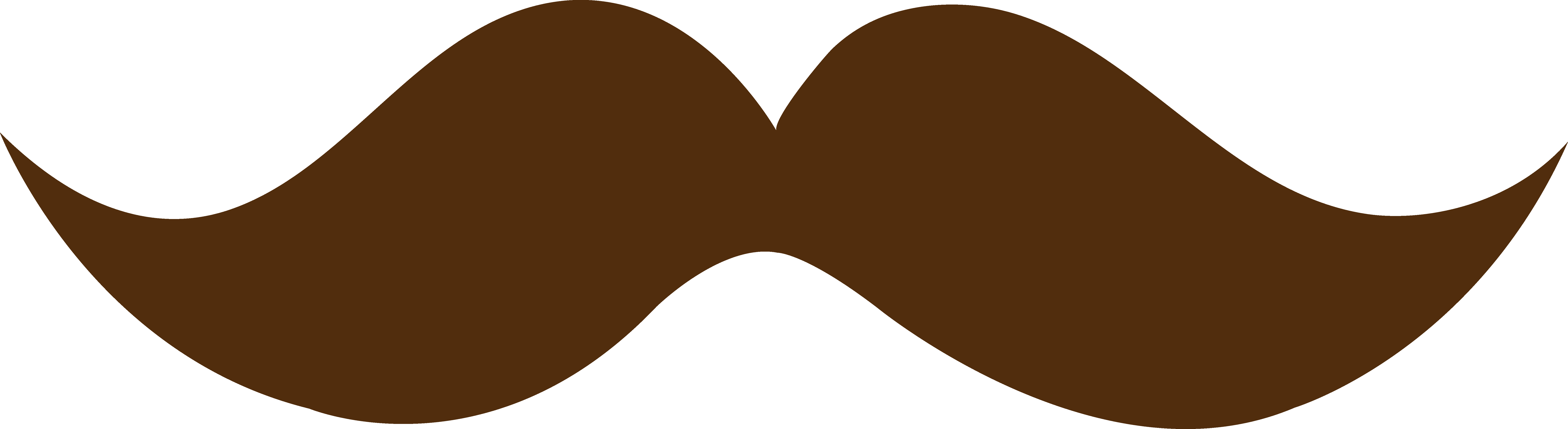 Classic Brown Moustache Icon PNG Image