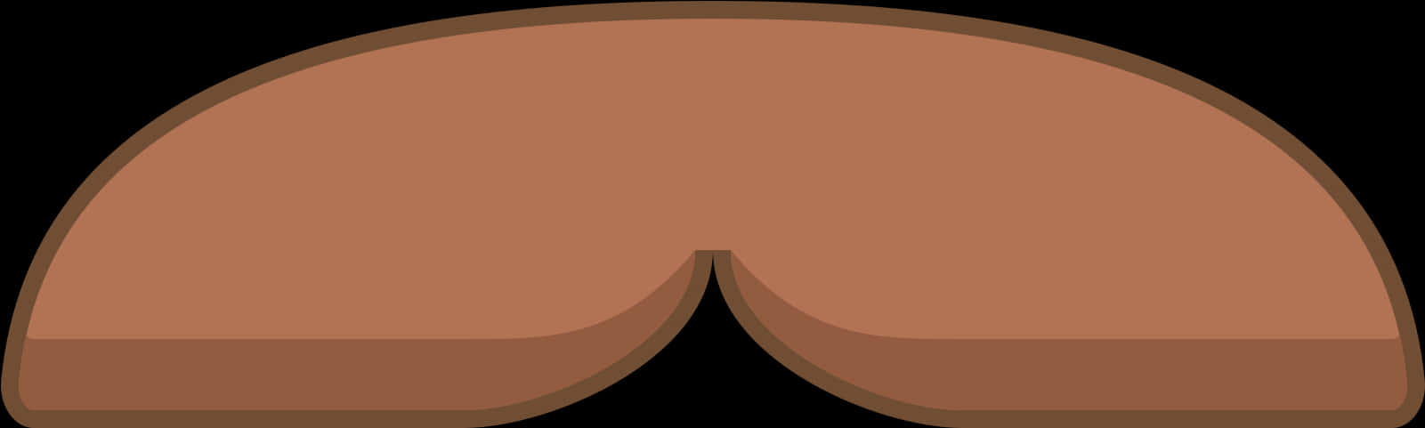 Classic Brown Mustache Graphic PNG Image