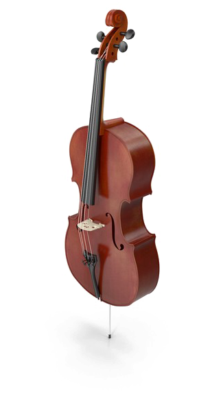 Classic Cello Standing PNG Image