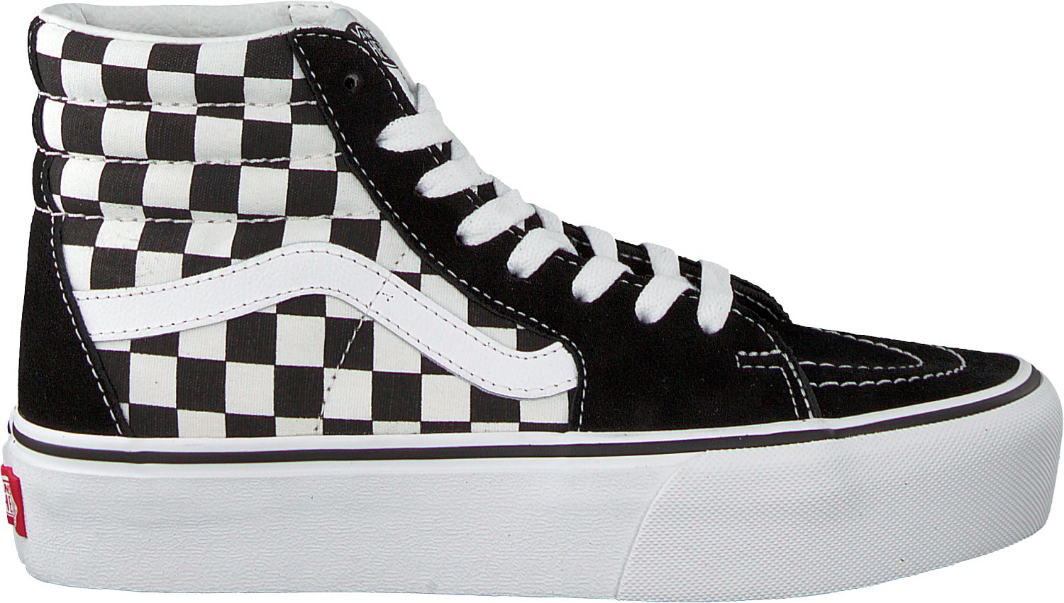 Classic Checkerboard Vans Skate High Top PNG Image