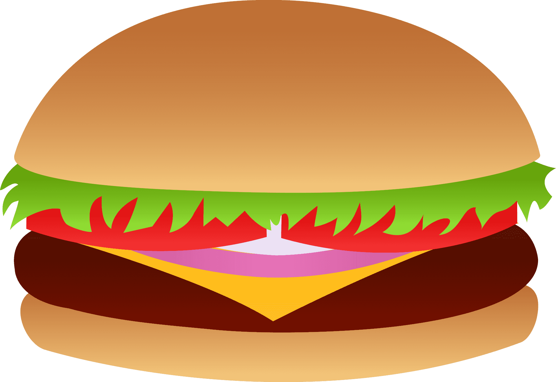 Classic Cheeseburger Illustration PNG Image