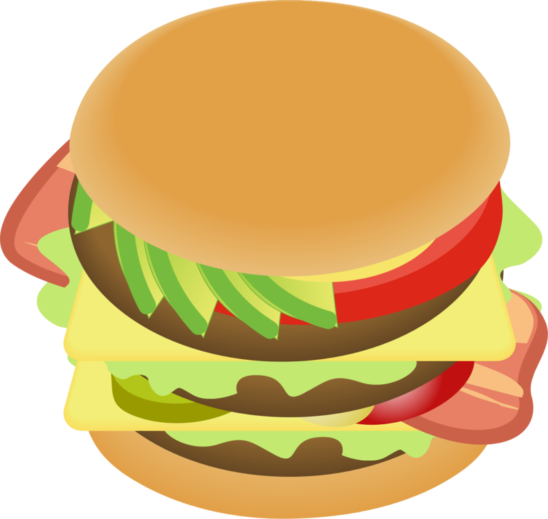 Classic Cheeseburger Illustration.png PNG Image