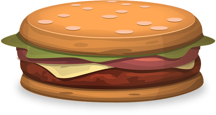 Classic Cheeseburger Illustration PNG Image