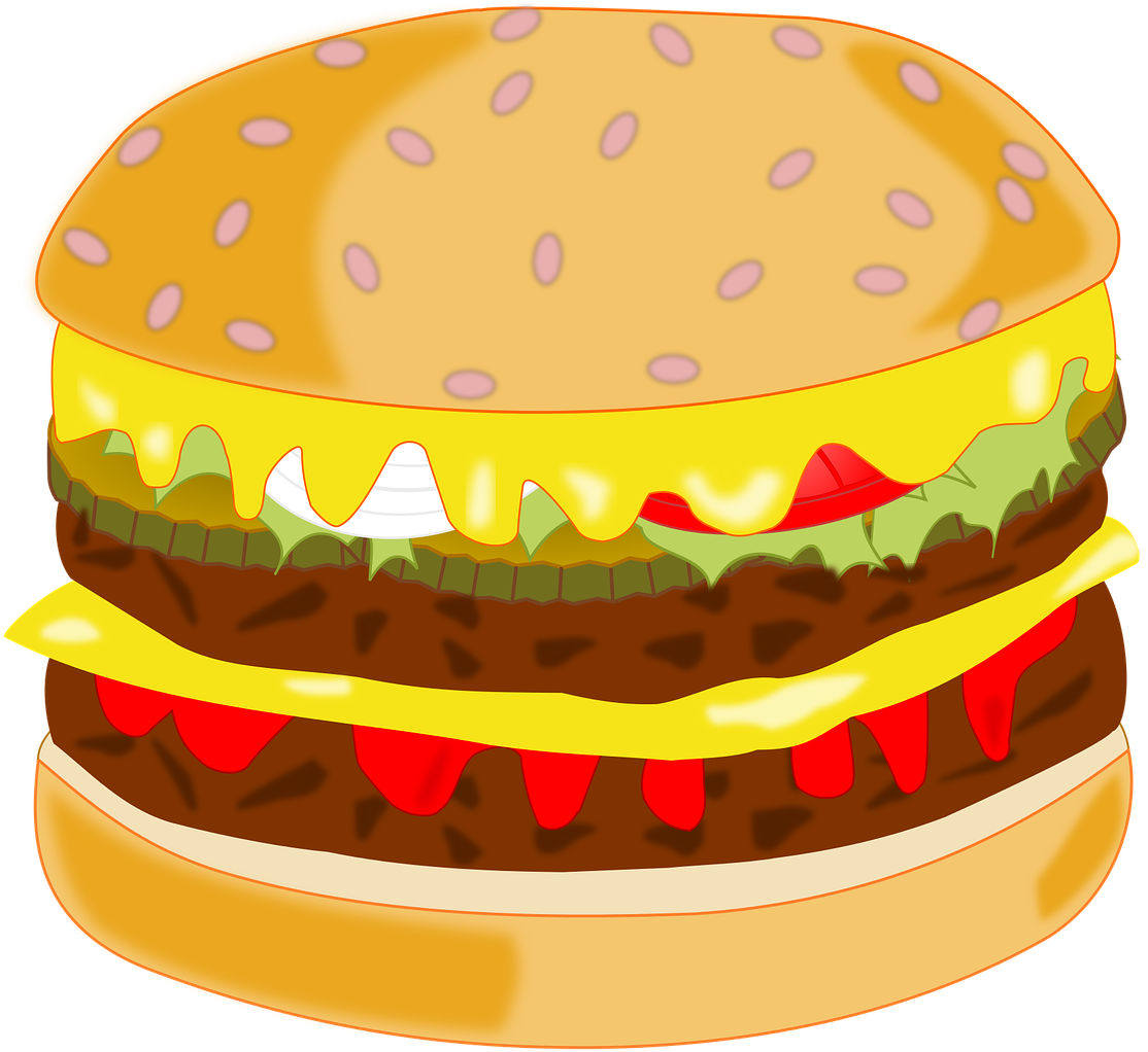 Classic Cheeseburger Illustration PNG Image