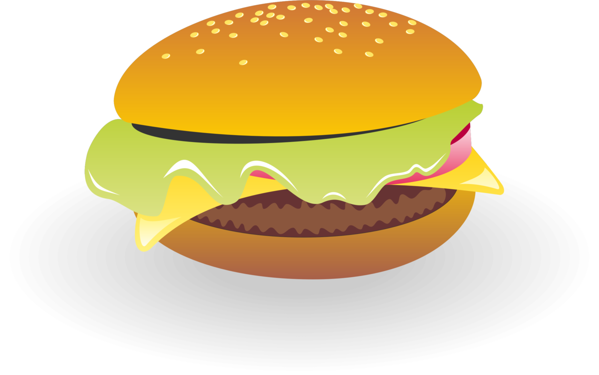 Classic Cheeseburger Illustration PNG Image