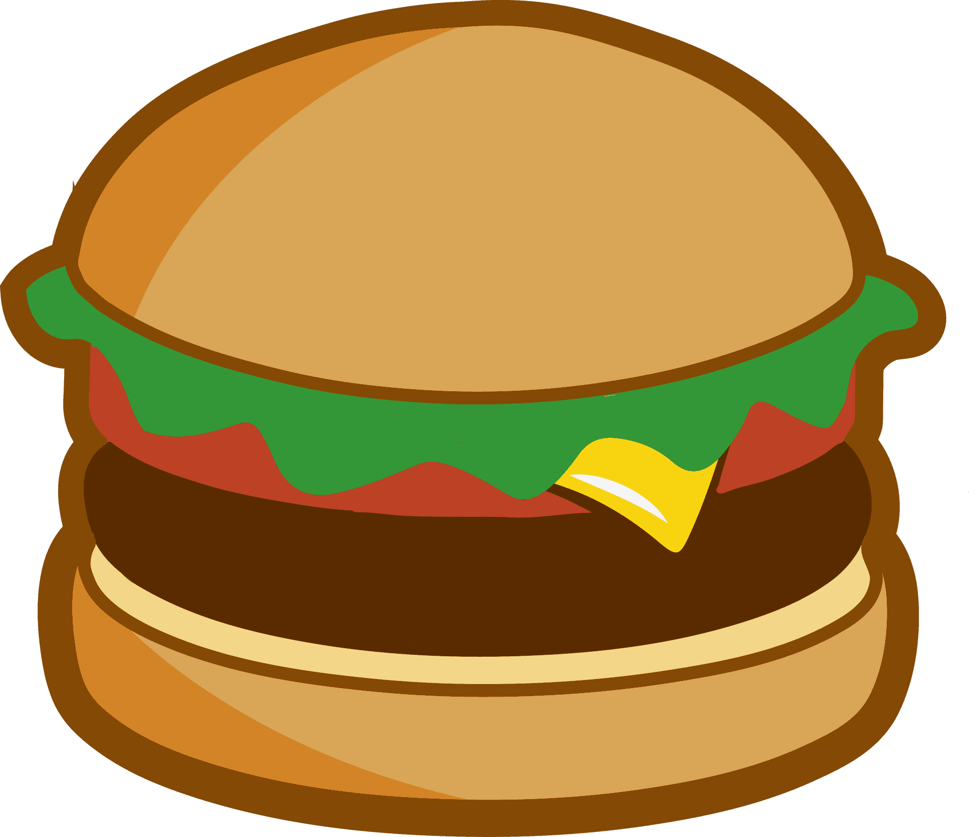 Classic Cheeseburger Illustration PNG Image