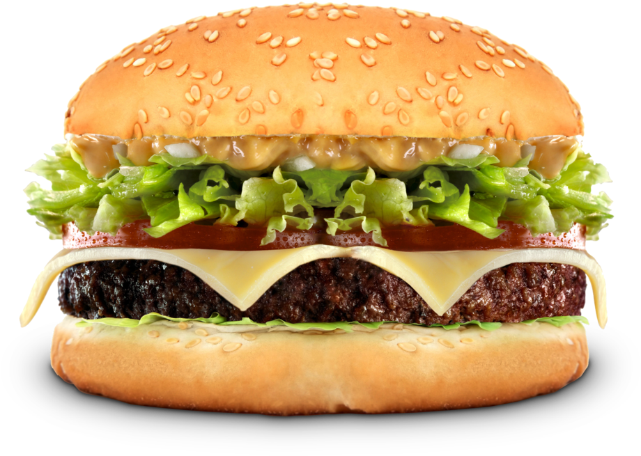 Classic Cheeseburger Transparent Background.png PNG Image