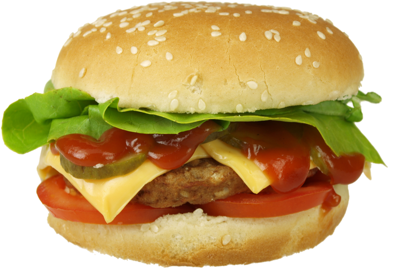 Classic Cheeseburger Transparent Background.png PNG Image