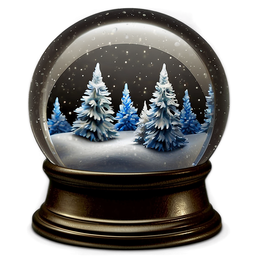 Classic Christmas Snow Globe Png Rhh PNG Image