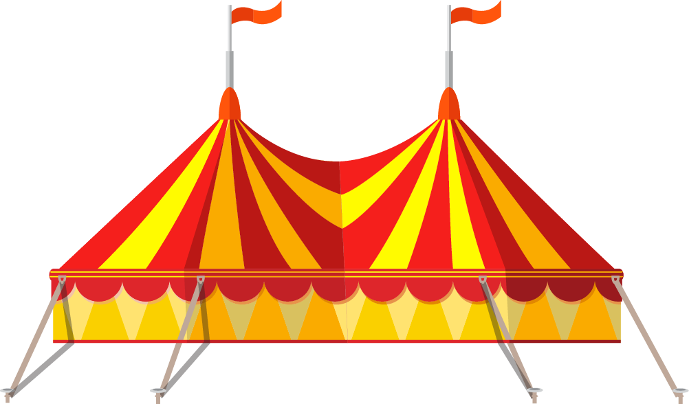 Classic Circus Tent Illustration PNG Image