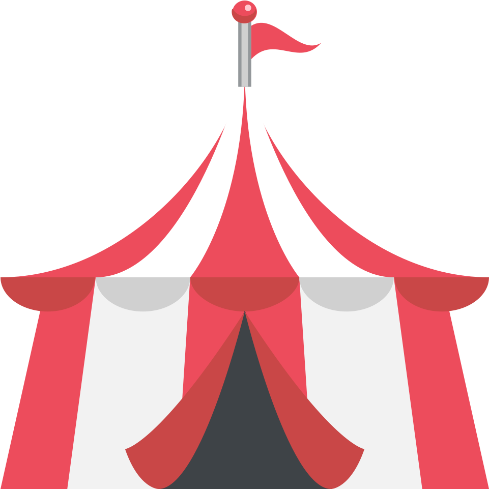 Classic Circus Tent Illustration PNG Image